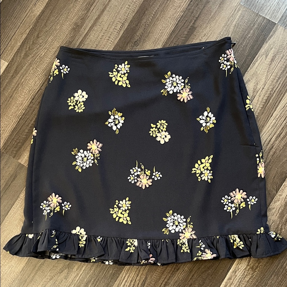 LOFT Floral Mini Skirt